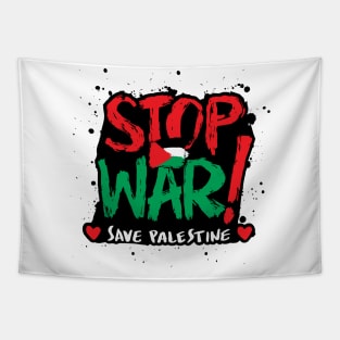 Stop war. Save Palestine. Tapestry