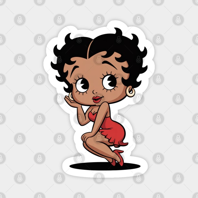 Black Betty Boop - Black Girl Magic Magnet by UrbanLifeApparel