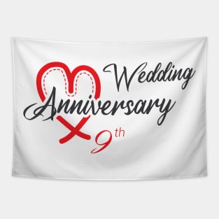 9th Wedding anniversary Tapestry