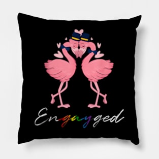 Flamingo Gay LGBT  Flag Pillow