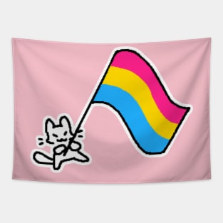 pan flag kitty Tapestry