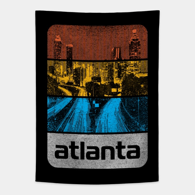 Love for Atlanta, Georgia - City of ATL Street Sign Tapestry by RYSHU 