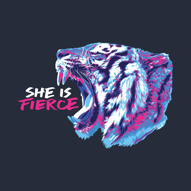 She is Fierce as a Tiger by polliadesign