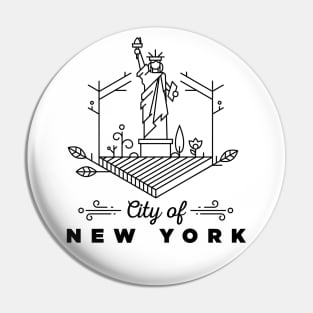 New York City Monogram Pin