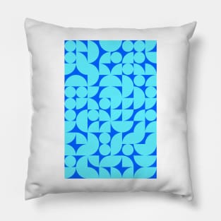 Kids Bluish Geometric Pattern - Shapes #6 Pillow