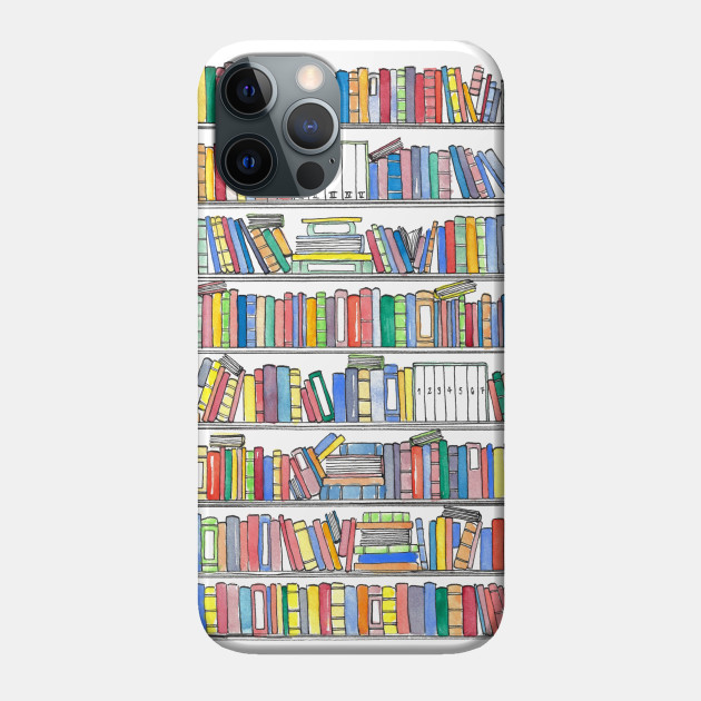 Rainbow Bookcase - Books - Phone Case