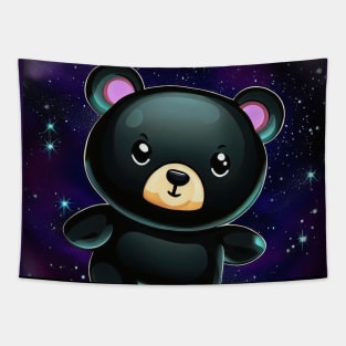 Black Bear In Space Tapestry