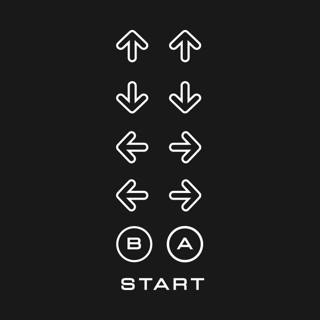 Discover up up down down left right left right b a start - Gamer - T-Shirt