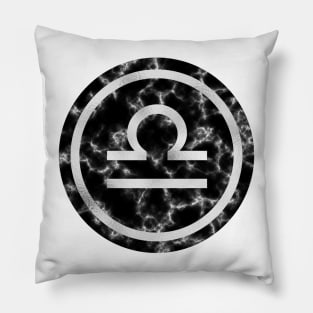 Black Marble Zodiac - Libra Pillow