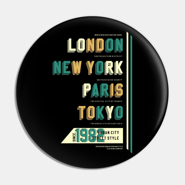 London new York Paris Tokyo 1982 Pin by Mako Design 