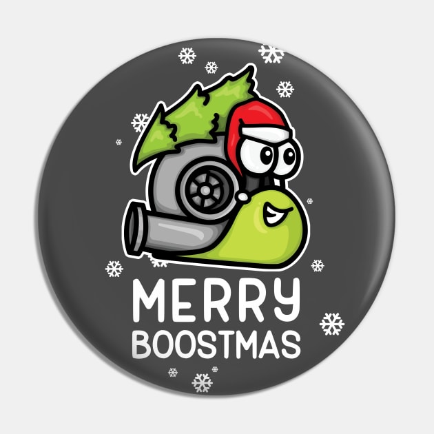 Christmas Sweater - Merry Boostmas Snail Pin by hoddynoddy