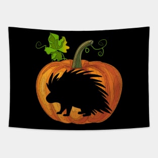 Porcupine in pumpkin Tapestry