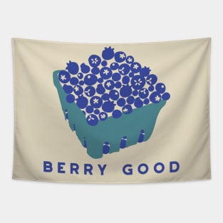 Berry Good Pint of Blueberries Graphic Tapestry