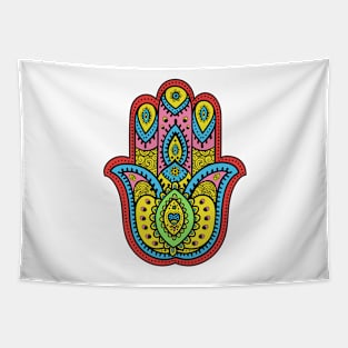 Hippie Love Hamsa (4) Tapestry