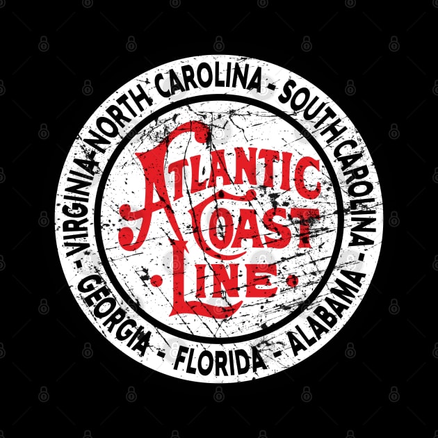 Distressed Atlantic Coast Line Railroad by Railway Tees For All