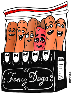 Sausage Party Fancy Dogs Pack Magnet