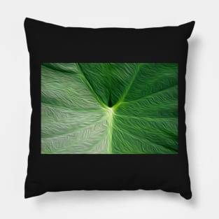 Taro leaf oil painting effect Pillow