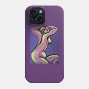 Purple And Yellow Figure Phone Case