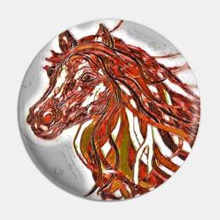 Horse Aflame Pin