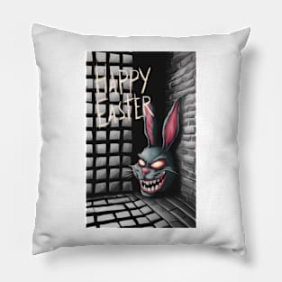 Scary banny happy Pillow