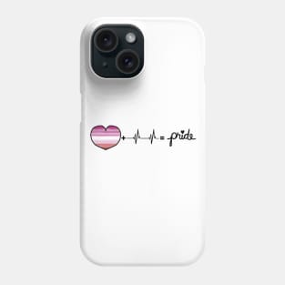 Lesbian Pride Heart + Heartbeat = Pride Design Phone Case