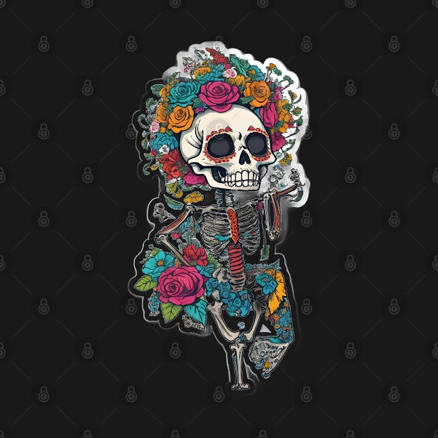 Cinco de Mayo skeleton art by Spaceboyishere