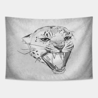 Leopard - Handmade Pencil Drawing Tapestry