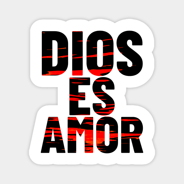 1 John 4-8 God Is Love Spanish Bible Verse Magnet by BubbleMench