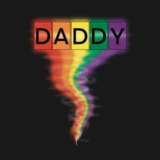 Gay Pride Tornado Daddy LGBTQ Rainbow Flag LGBT Fetish DADDY T-Shirt