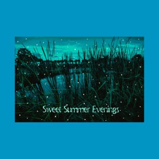 Pond at Sunset Called Sweet Summer Evenings T-Shirt