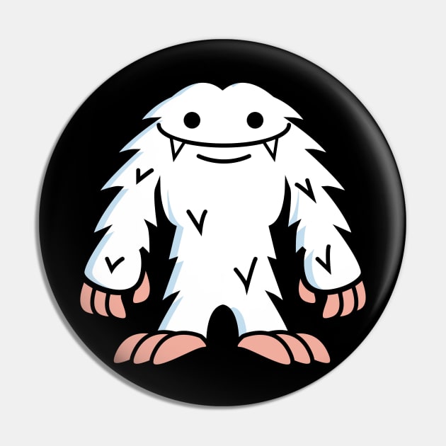 Cute yeti Pin by UniqueDesignsCo