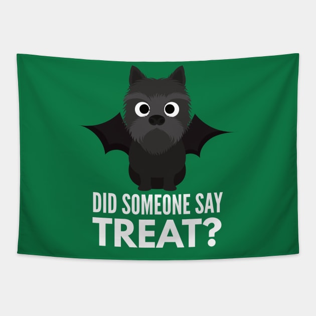 Cairn Terrier Halloween Trick or Treat Tapestry by DoggyStyles