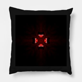 Ominous Red Kaleidoscope pattern (Seamless) 5 Pillow