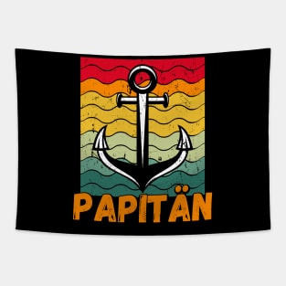 Papitän Papa Kapitän Anker Segeln Vintage Herren Tapestry