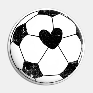 Heart Love Soccer Ball © GraphicLoveShop Pin