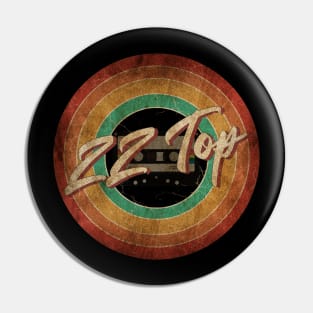 ZZ Top Vintage Circle Art Pin