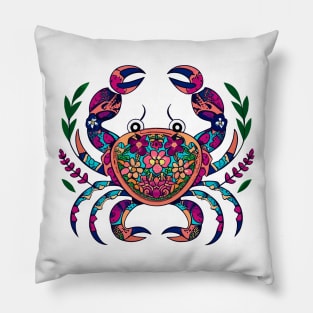 Floral Crab Pillow