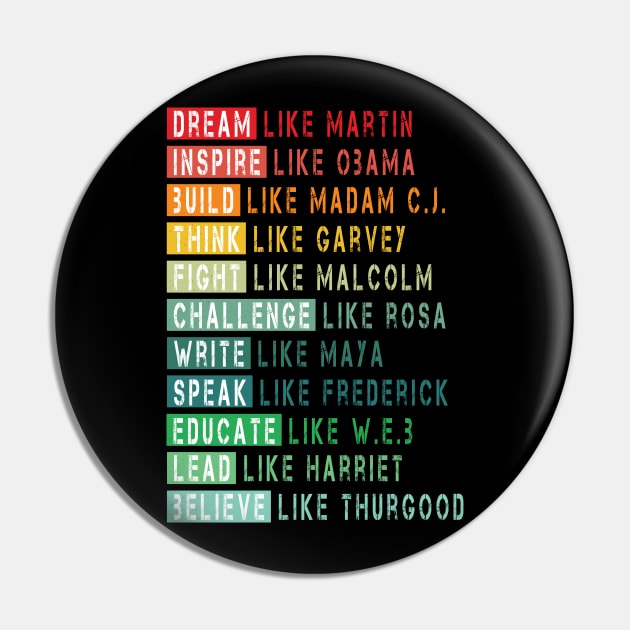 Dream like Martin Fight like Malcolm Inspire Like Obama Pin by drag is art