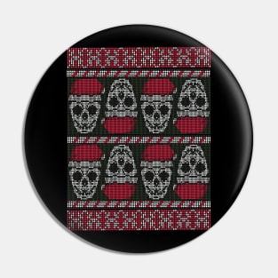 SKULLS UGLY SWEATER Pin