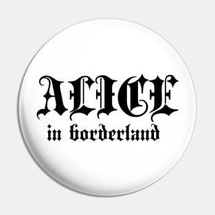 Alice in borderland title black Pin