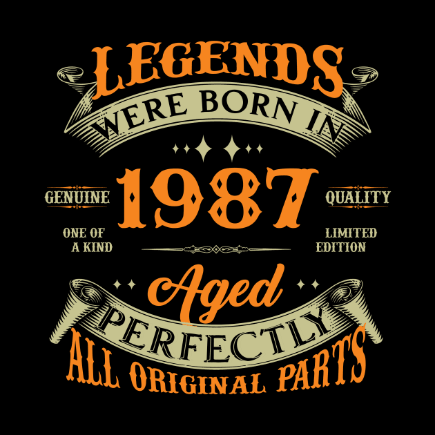 Legends Were Born In 1987 37th Birthday by Kontjo