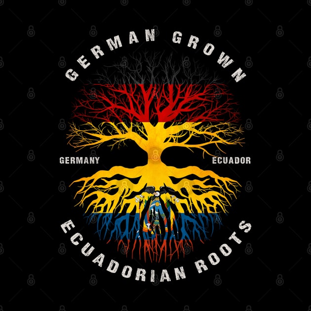 German Grown Ecuadorian Roots Ecuador Flag Germany Flag Premium by heart teeshirt