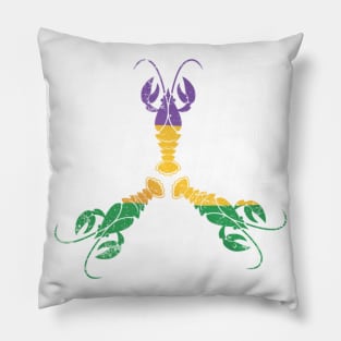 Mardi Gras Craw Fish - Orleans Carnival Pillow