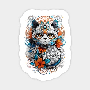 Cut Cat Art Magnet