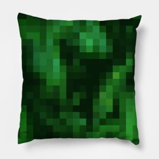 Pixels - green Pillow