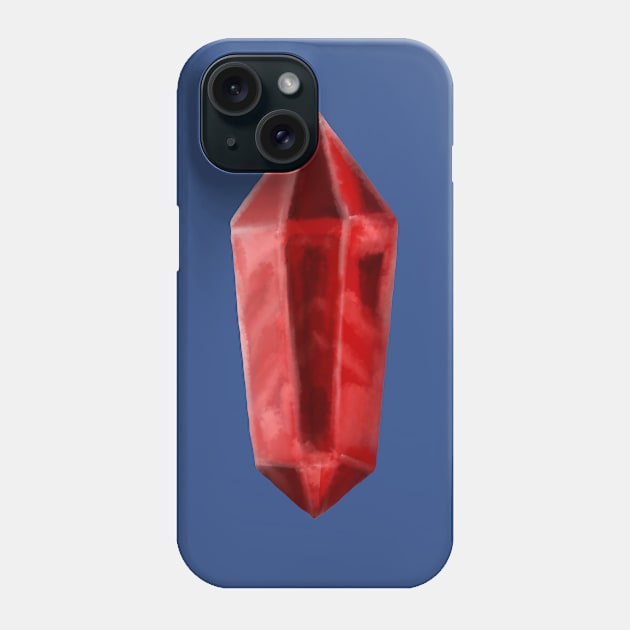 Ruby Crystal July Birthstone Phone Case by DesignsBySaxton