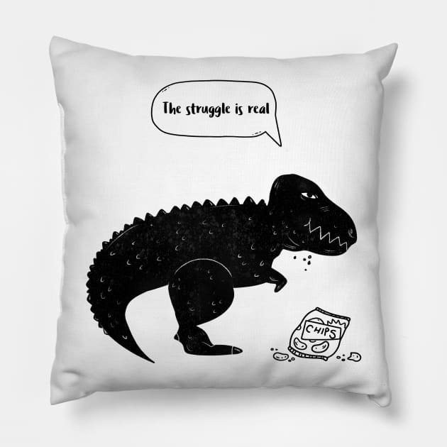 The struggle is real Pillow by ZenCloak