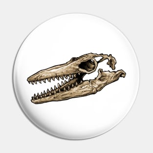 Dinosaur Skull Mosasaurus Sticker Pin