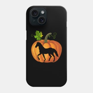Horse in pumpkin Phone Case