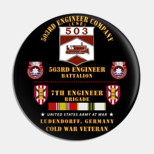 503rd Eng Company,  563rd Engineer Bn, 7th Eng Bde, Ludendorff, Germany w COLD SVC X 300 Pin